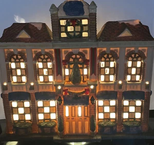Dickens Weihnachten klassische Serie GALERIE Porzellan handbemalt beleuchtetes Haus - Bild 1 von 7