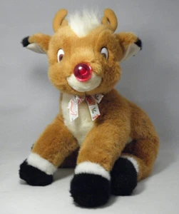 MUSICAL Rudolph the Red Nosed Reindeer Plush NOSE LIGHTS Up Stuffed Animal NEW - Picture 1 of 5