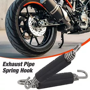 Gancho de resortes metálicos para tubo de enlace de muelles de escape de motocicleta 2 piezas - Imagen 1 de 7