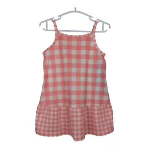 Cat & Jack Dress Girls 2T Toddler Peach White Gingham Summer Nightshirt New NWT - Picture 1 of 8
