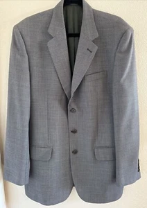 Principe Blazer Mens 42 L Gray Wool Houndstooth Notch Wool Sports Coat Jacket - Picture 1 of 8