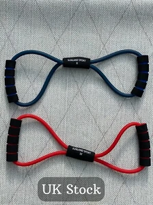 Set of 2 Figure 8 Toning Latex Resistance Tubes Fitness Gym Yoga physio strenMH - Picture 1 of 6