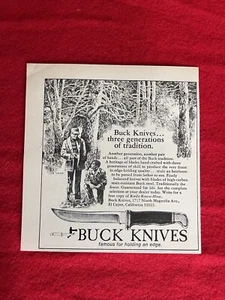 Vintage 1971 Buck Knives Print Ad Three Generations Of Tradition Ad - Picture 1 of 7