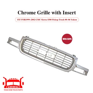 Chrome Grille W/ Insert For 99-06 GMC Sierra 1500 Pickup Truck/Yukon CAPA - Picture 1 of 8