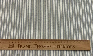 Richmond Stripe Fabric Linen BLUE Curtain Craft Blind Upholstery - Picture 1 of 8