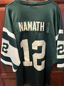 Joe Namath New York Jets #12 Mitchell & Ness Throw Backs Jersey Men's Size 52 - Picture 1 of 7