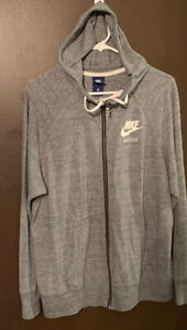 Nike Plus Size 1X Women's Gym Full Zip Hoodie Jacket Heather  Grey XL Coat