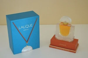 Vintage 40 ml of Lalique Parfum in Clear Crystal Flacon--Satin Honeysuckle Decor - Picture 1 of 1