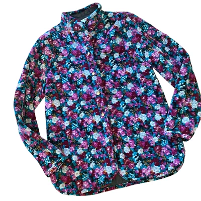 Montgomery Ward Jacket Quilted Velour VTG Cottagecore Purple Floral 70s Sz 14 - Image 1 of 4