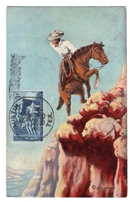 #938 Texas Statehood Centennial FDC 1945 -  Larsen Postcard PentArts - Image 1 of 2