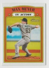 (8) Max Meyer 2021 TOPPS HERITAGE MINORS IN ACTION ROOKIE LOT #183 GCL MARLINS