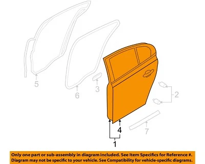Panel de marco de puerta trasera izquierdo Lincoln FORD OEM 09-15 MKS 8A5Z5424631A Foto 1 de 2