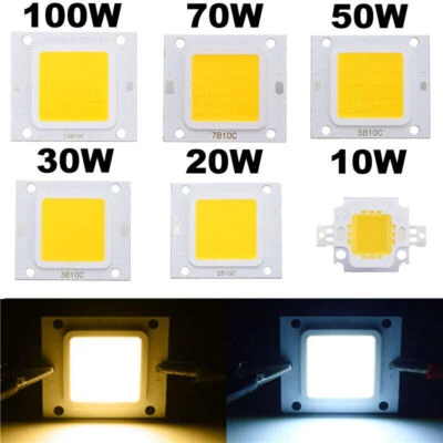 LED Bead Light 10W 20W 30W 50W 70W 100W LED Chip+Driver High SMD Flood Power - Image 1 of 4