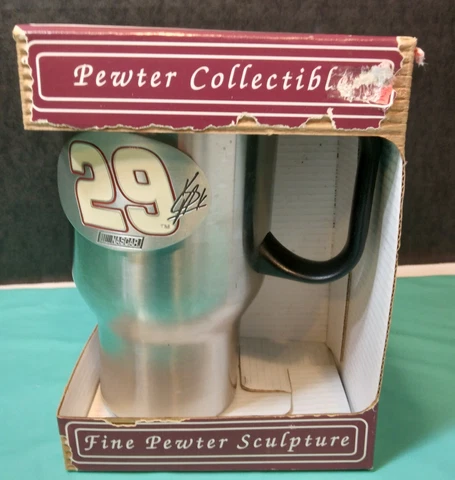 Nascar Kevin Harvick #29 Pewter Travel Mug NIB Cover