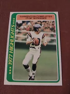 1978 Fran Tarkenton Topps Highlights NFL Karte #5 Minnesota Wikinger - Bild 1 von 3