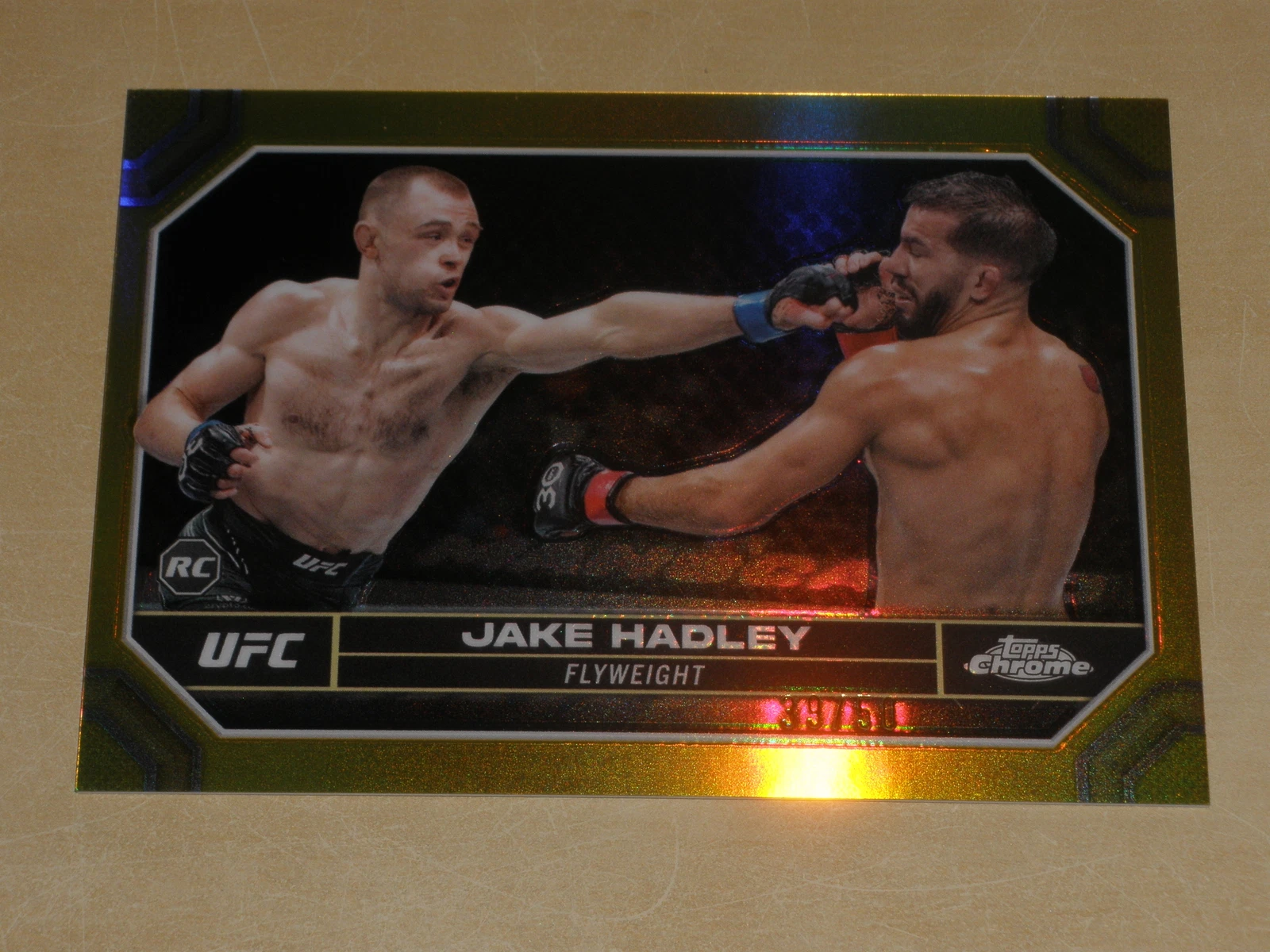 2024 Topps Chrome UFC Gold Refractor #45 Jake Hadley 39/50 Rookie RC