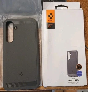 Spigen Galaxy S25+ Case | Rugged Armor | Marble Gray | ACS08978 - Photo 1 sur 1