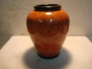 Vintage Pottery Vase Wood Grain Design MARKED U.S.A - Picture 1 of 12