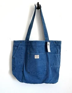 Polo Ralph Lauren Canvas Workwear Tote Bag 100% Cotton Blue $228 - Picture 1 of 4