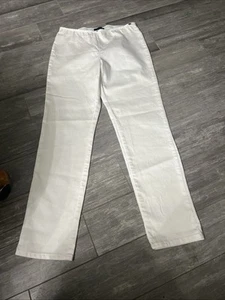 (#518) FDJ French Dressing Jean Stretch Pants White Size 12/14 - Picture 1 of 5