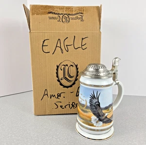 Longton Crown Amerika der schöne Bernstein Wellen des Getreides Krug Stein Adler - Bild 1 von 16