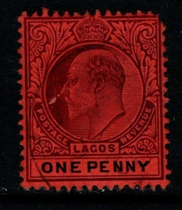 Lagos Nigeria 1904 King Edward VII One Penny SG45 Used see note - Bild 1 von 1