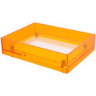  Acrylic Orange Photo Frame Office Information Picture Table Top Display Stand