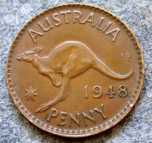 AUSTRALIA GEORGE VI 1948 KG ONE PENNY, KANGAROO yes we do combine postage - Picture 1 of 6