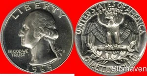 1969 S Washington Quarter Gem Proof 40 Münzen Rolle in Tube - Bild 1 von 1