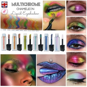 Multichrome Chameleon Makeup Aurora Eyeshadow Liquid Rainbow Unicorn Metallic UK - Picture 1 of 21