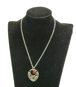 LBVYR-Damas Tono Plata Colgante y Cuarzo Rosa Cuentas Collar, Ganancias y Anillo - Imagen 1 de 7