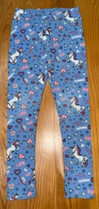 PLACE: Girl's Blue Leggings w/ Unicorn Design, Size L (10/12) - Picture 1 of 3