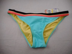 NWT Hobie Mint Green Bikini Bottom Orange Black Yellow stripe sz M Style HS4SQ97 - Picture 1 of 5