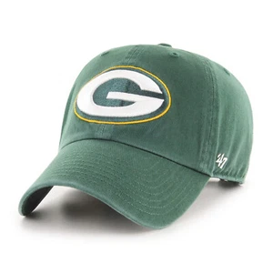 Green Bay Packers G 47 Brand NFL Clean Up Adjustable Strapback Hat Dad Cap - Bild 1 von 3