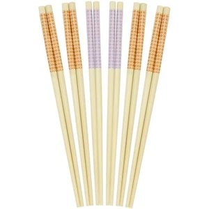 Palillos de bambú japoneses BambooMN, patrón a cuadros de diamante, 9,5 pulgadas - Imagen 1 de 27