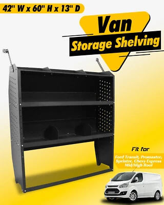 Estantería de furgoneta 32"x 46"x 13" apta para Ford Transit 2015-2024 techo bajo medio alto Foto 1 de 4