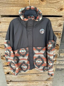 Buc-ee’s Women’s Aztec Design Full Zip Jacket Size M Fleece Mock Neck - Picture 1 of 8