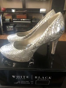 white house black market women’s shoes, size 8.5 style snowflake - Picture 1 of 9