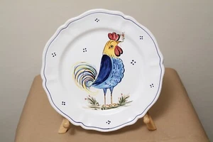 Italian DERUTA Ceramiche 14-1/2" ROOSTER Scalloped Ceramic Serving Plate ITALY - Picture 1 of 4