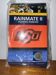 Vintage Rainmate Oklahoma State University Cowboys Collegiate Hooded Poncho New - Picture 1 of 3