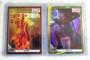 2022-23 Marvel Platinum Red Prism Magik 178/199 & Yellow Spotlight Cable 351/399 - Bild 1 von 2