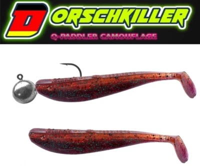 Dorschkiller Mann´s Q-Paddler 15cm CAMOUFLAGE mit VMC Baitholder 7161 BN 2+1 60g - Bild 1 von 3