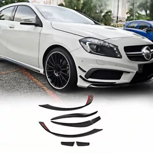 Carbon Fiber Front Bumper Lip Splitters Canard Fins For MB W176 A250 A45 - Bild 1 von 12