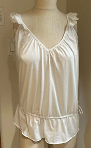 Cosabella White V-Neck Long Camisole Top Cotton Knit sz M NEW TAGS - Picture 1 of 9