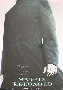 MATRIX SIGNED POSTER 2003 SIZE 27 X 40 INCH SIGNED BY DIRECTOR LANA WACHOWSKI - Picture 1 of 3