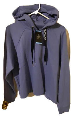 Moletom com capuz Calvin Klein grande empoeirado lilás feminino novo em folha - Imagem 1 de 4