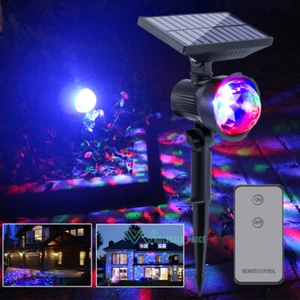 Waterproof Solar Laser LED Projector Light In/Outdoor Wall Christmas Lamp Decor - Picture 1 of 22