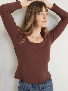 Old Navy Women’s Size XXL ~ Slim Fit Long Sleeve Rib Knit Tee T-Shirt - Picture 1 of 6