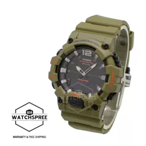 Casio Standard Analog-Digital Olive Green Resin BandWatch HDC700-3A2 HDC-700-3A2 - Picture 1 of 3