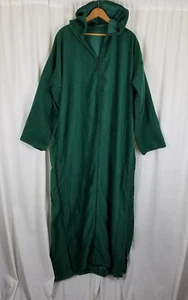Vintage Hooded Elf Mage Maxi Robe Pullover Cloak Handmade Costume Mens XL Forest - Picture 1 of 8